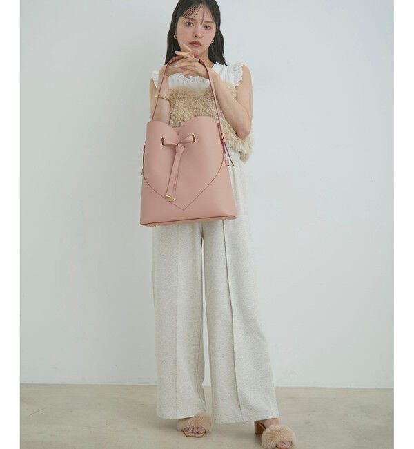 VIS「【A4収納】ハートカットバッグ(ラージサイズ)/追加」|ショルダー・メッセンジャー|