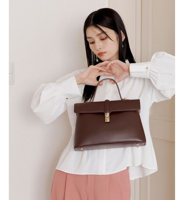 VIS「ひねり金具ワンハンドルバッグ/2WAY,軽量」|ハンドバッグ|