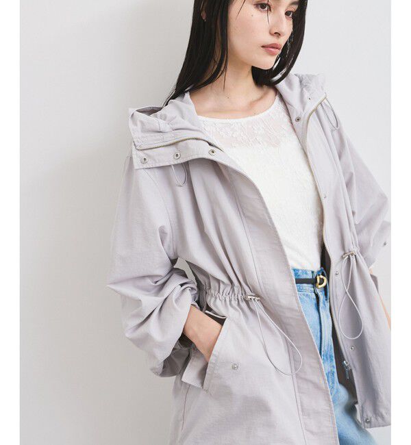 VIS「【定番人気】【撥水/花粉ガード】ウエストドロストマウンテンパーカー スプリングコート」|その他|ライトグレー