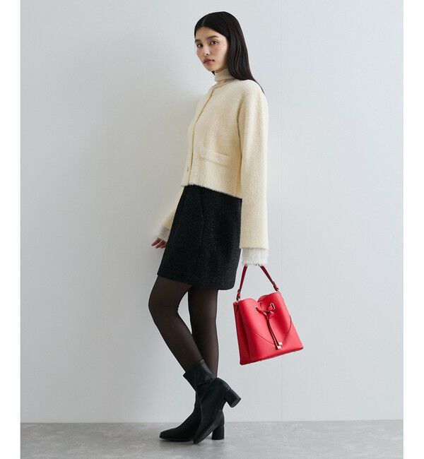 VIS「【洗える】ラメツイード&千鳥柄ミニスカート」|スカート|