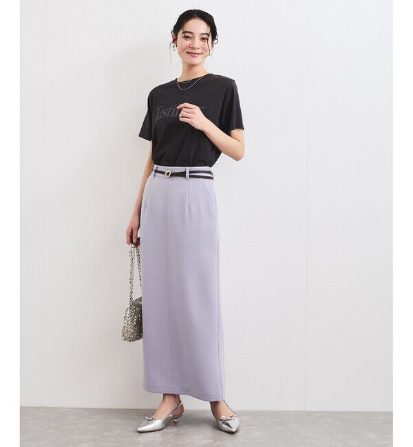 VIS「【接触冷感/洗える】アソートロゴプリントTシャツ」|Tシャツ・カットソー|