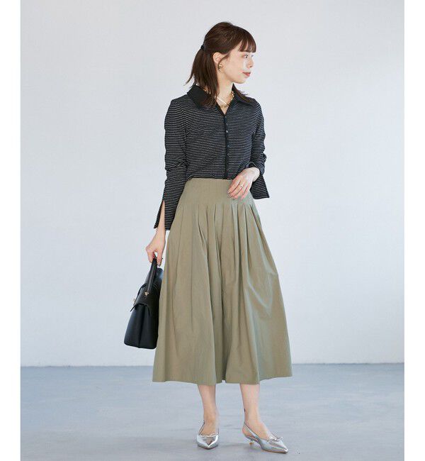 VIS「【洗える】タックプリーツフレアスカート」|スカート|