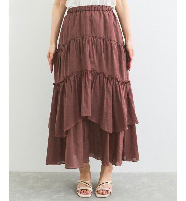 VIS「ボイルティアードスカート」|スカート|