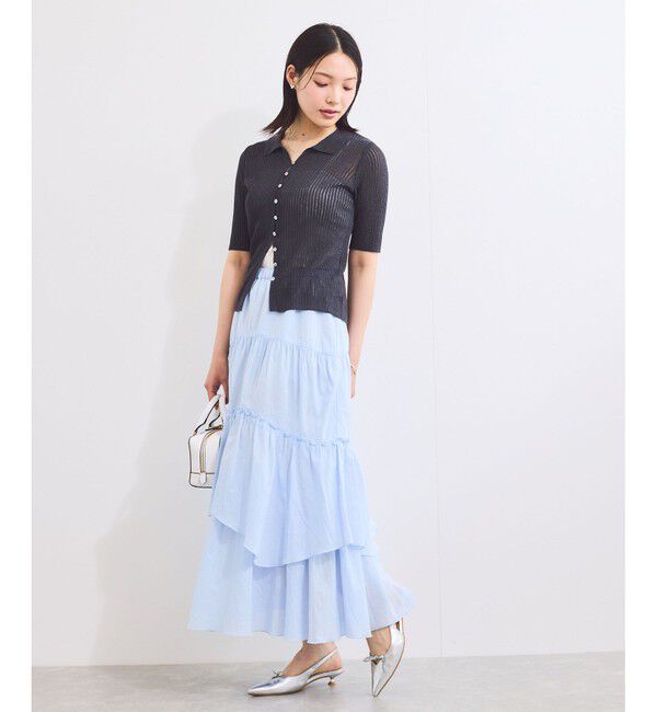 VIS「ボイルティアードスカート」|スカート|