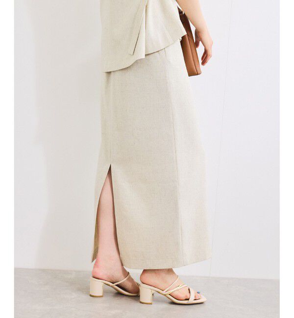 VIS「【セットアップ対応】Iラインスリットスカート」|スカート|