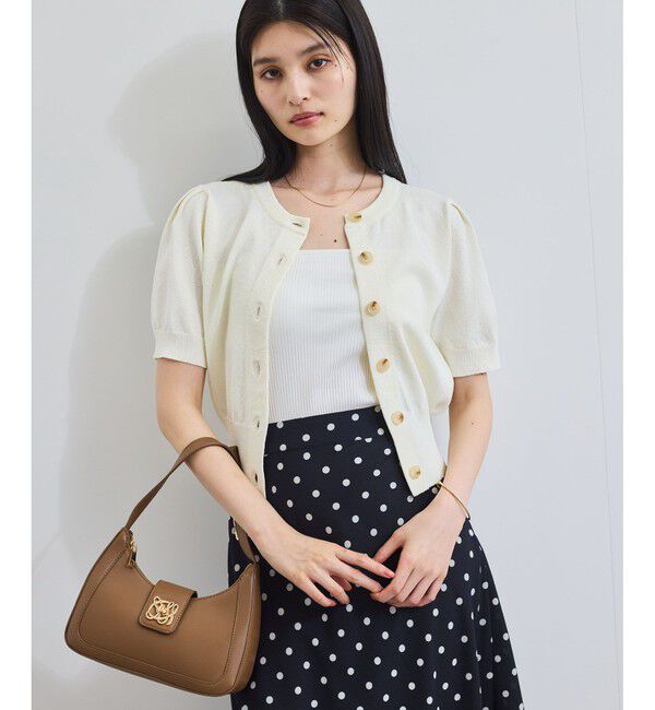 VIS「【UVケア/洗える】ハーフスリーブニットトップスカーディガン」|カーディガン|