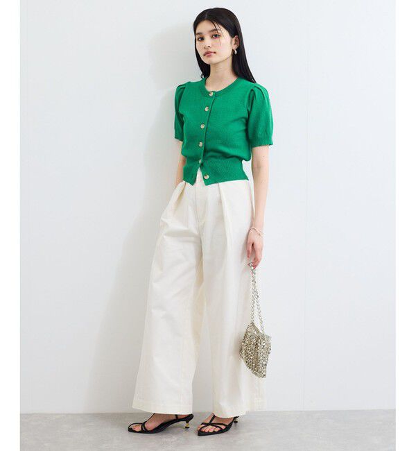 VIS「【UVケア/洗える】ハーフスリーブニットトップスカーディガン」|カーディガン|