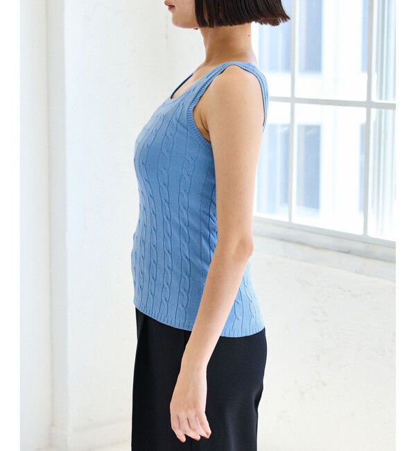 VIS「【前後2WAY】ケーブルニットタンクトップ」|タンクトップ|