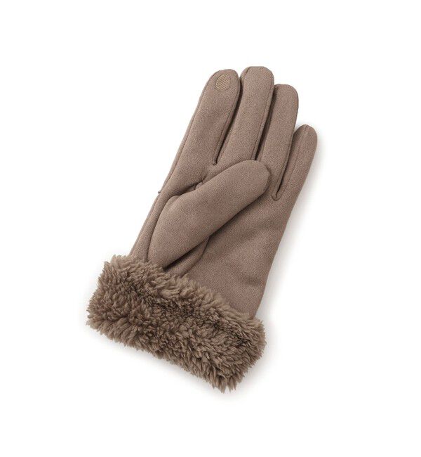 VIS「スマホタッチ刺繍付きムートングローブ」|手袋|