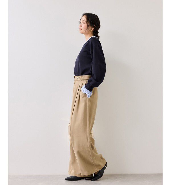 VIS「フリルドッキングニットプルオーバー」|ニット・セーター|