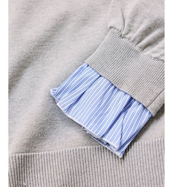 VIS「フリルドッキングニットプルオーバー」|ニット・セーター|