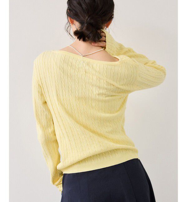 VIS「【POLO BCS】VIS別注ケーブルドレープトップス」|ニット・セーター|