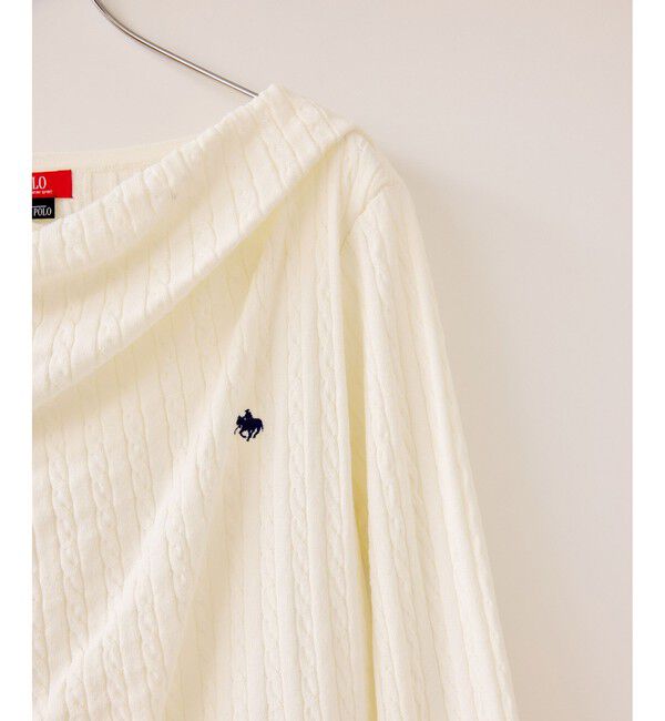 VIS「【POLO BCS】VIS別注ケーブルドレープトップス」|ニット・セーター|