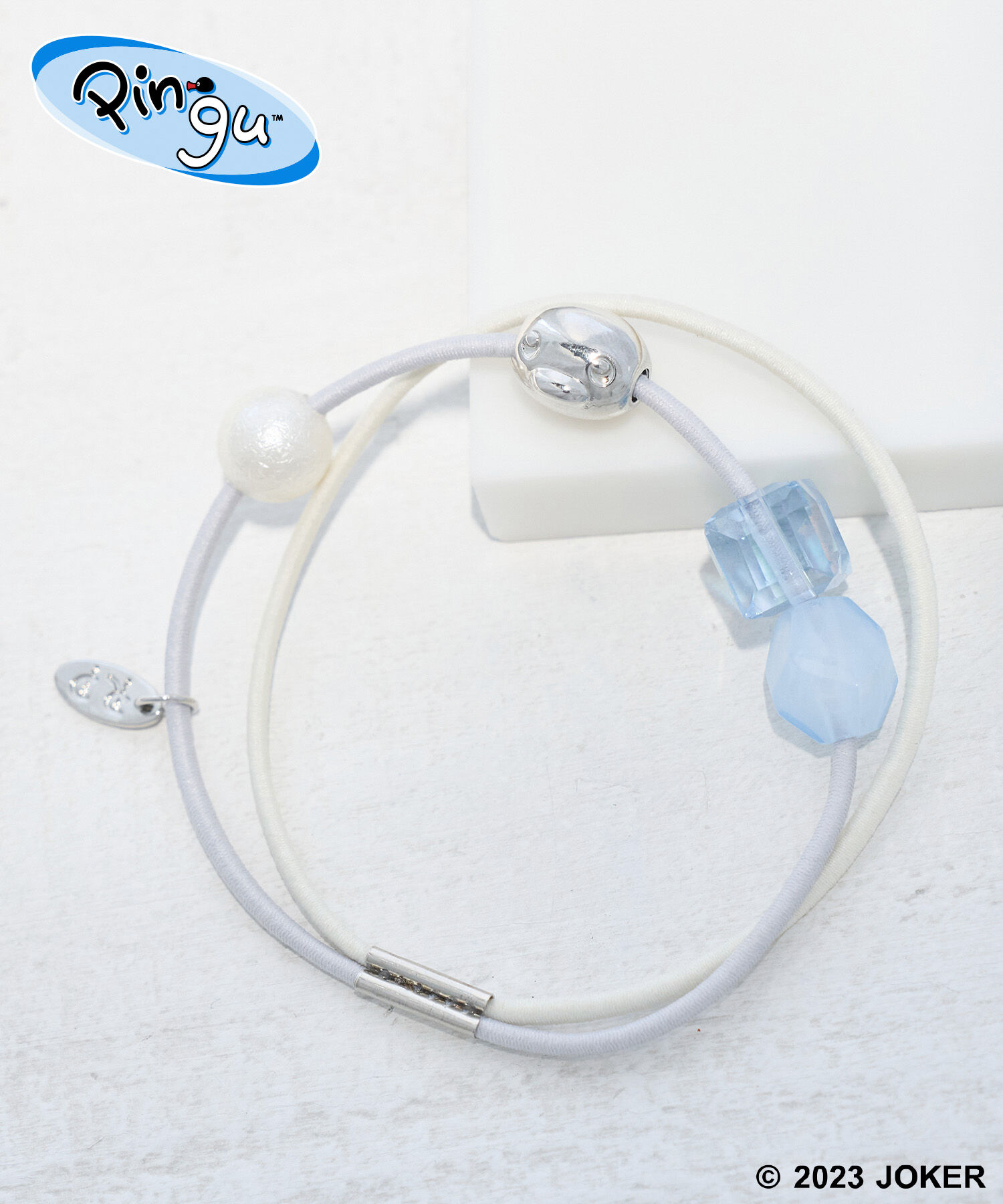 ROPE PICNIC PASSAGE「【Pingu &times; ROPE' PICNIC】ポーチ付きフェイスMIXヘアポニー」|ヘアゴム・シュシュ|グレー系(09)