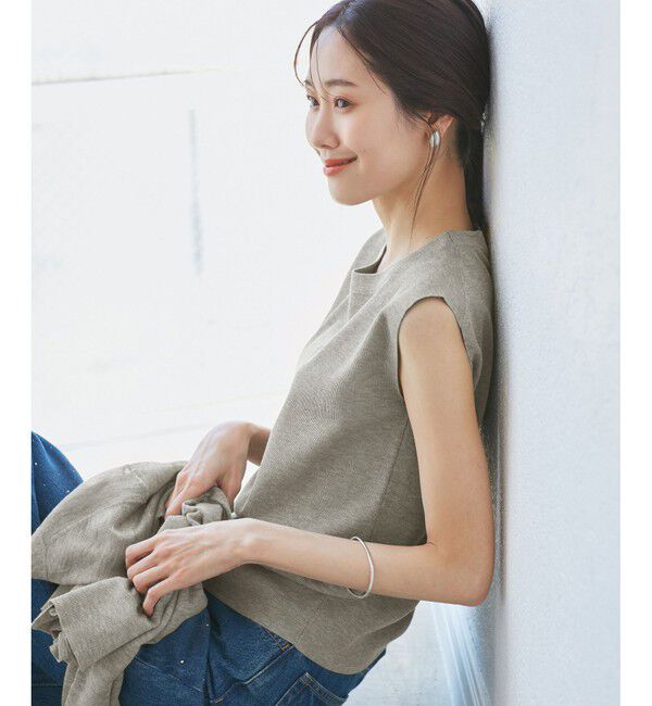 Rope&rsquo;Picnic「【洗濯機OK】LEVITAゼロスリーブサマーニットプルオーバー」|ニット・セーター|