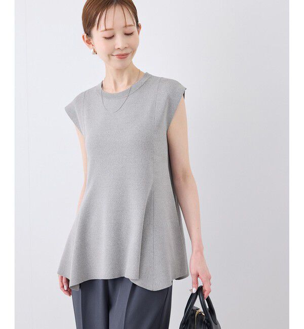 Rope&rsquo;Picnic「【洗濯機OK・アンチピリング】八方映えニット ペプラムニットプルオーバー」|ニット・セーター|