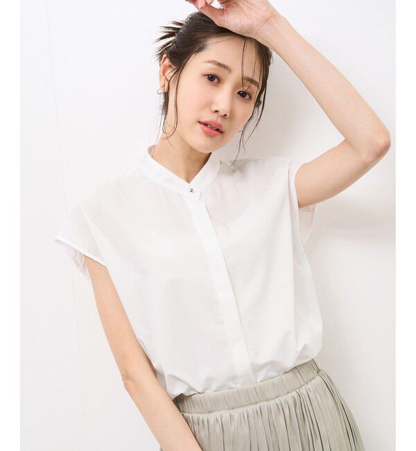 Rope&rsquo;Picnic「【防シワ】リボンフレンチスリーブシャツ」|シャツ・ブラウス|