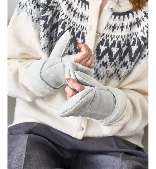 ROPE PICNIC PASSAGE「洗えるひも付きミトングローブ」|手袋|