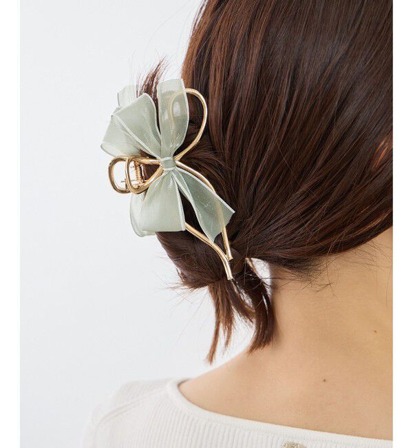 ROPE PICNIC PASSAGE「オーガンジーリボンメタルヘアバンス」|ヘアバンド|