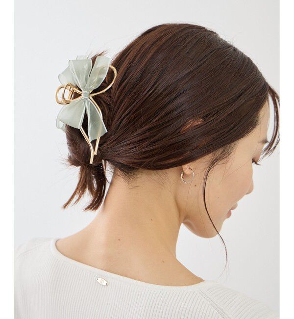 ROPE PICNIC PASSAGE「オーガンジーリボンメタルヘアバンス」|ヘアバンド|