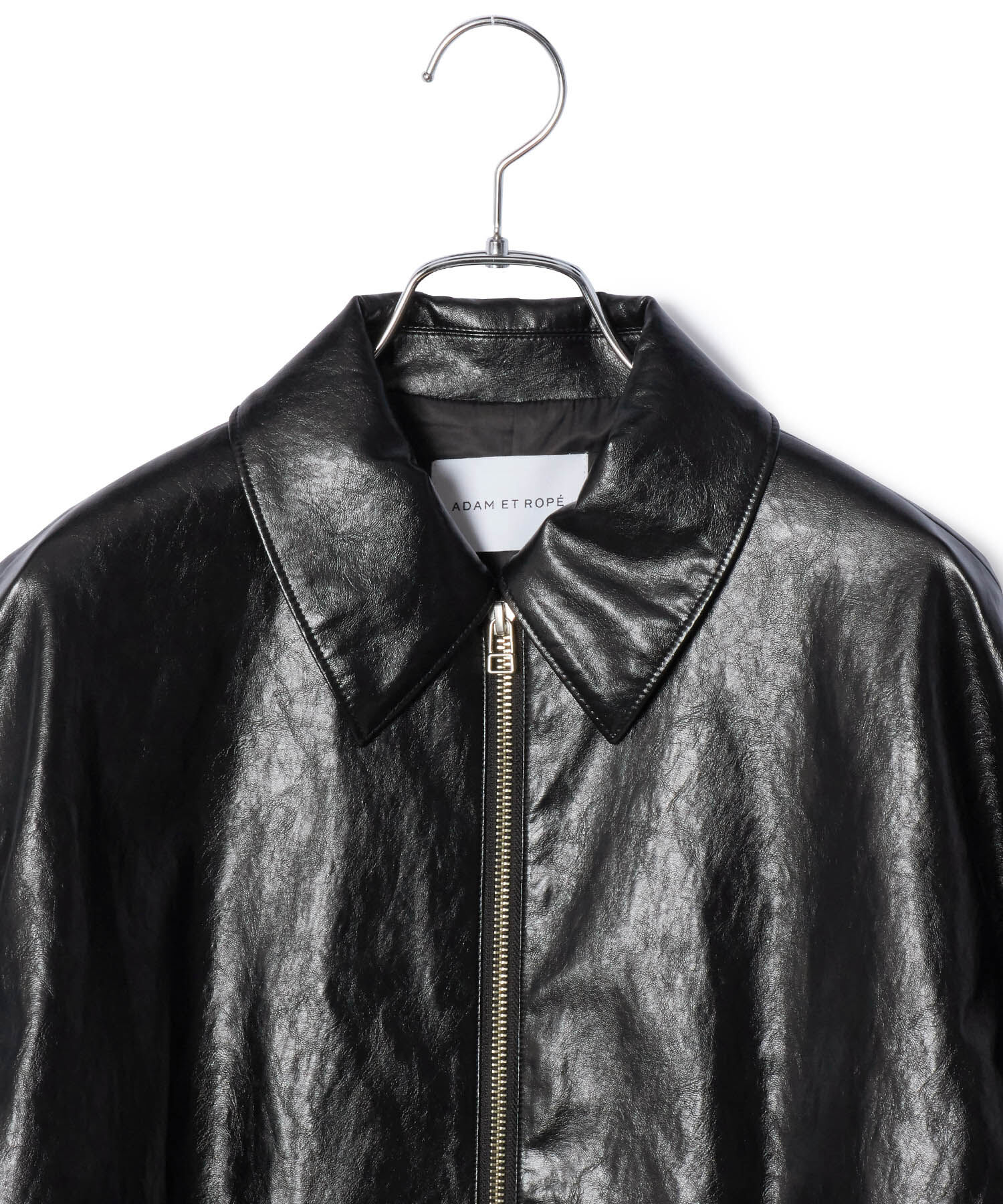 ADAM ET ROPE'「フェイクレザーショートブルゾン」|ブルゾン・スタジャン|