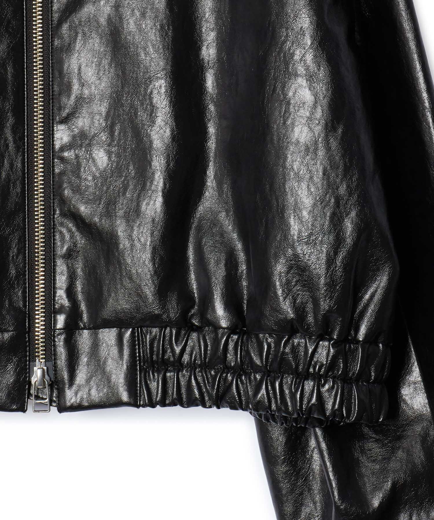 ADAM ET ROPE'「フェイクレザーショートブルゾン」|ブルゾン・スタジャン|