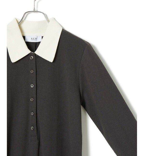 ADAM ET ROPE'「【WEB限定】・【新色追加】・【洗える】ポロシャツワンピース」|ワンピース|