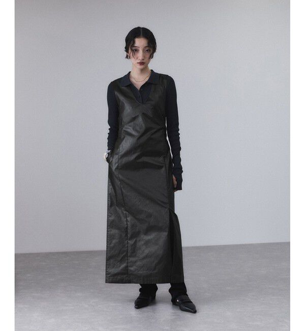 ADAM ET ROPE'「スリットジャンパースカート」|ワンピース|