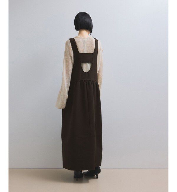 ADAM ET ROPE'「【WEB限定】ディープネックAラインワンピース」|ワンピース|