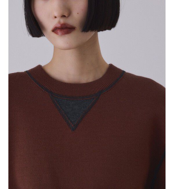 ADAM ET ROPE'「バイカラーリバーシブルニットプルオーバー」|ニット・セーター|