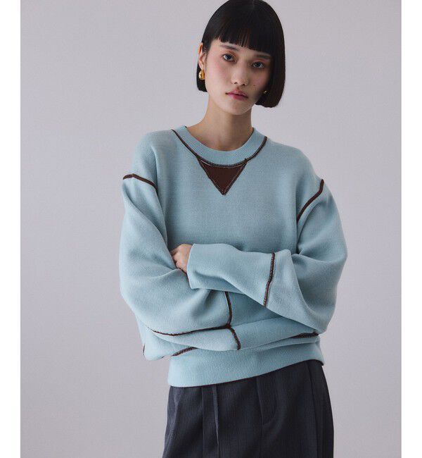 ADAM ET ROPE'「バイカラーリバーシブルニットプルオーバー」|ニット・セーター|