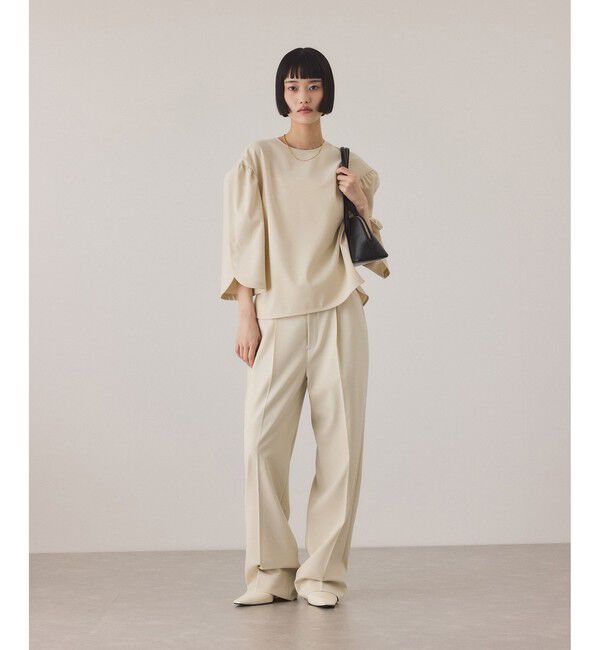 ADAM ET ROPE'「センタープレスストレートパンツ/UVカット」|スラックス|