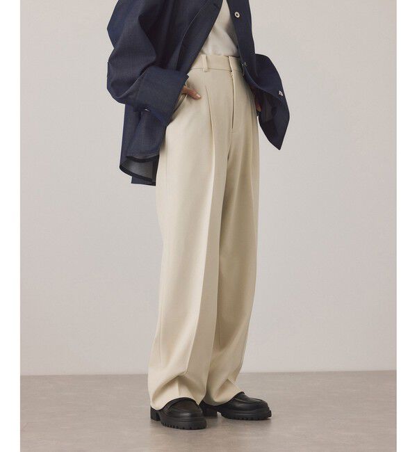 ADAM ET ROPE'「センタープレスストレートパンツ/UVカット」|スラックス|