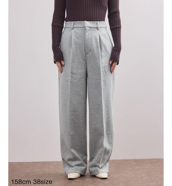 ADAM ET ROPE'「【WEB限定】スウェットワイドスラックス」|スラックス|