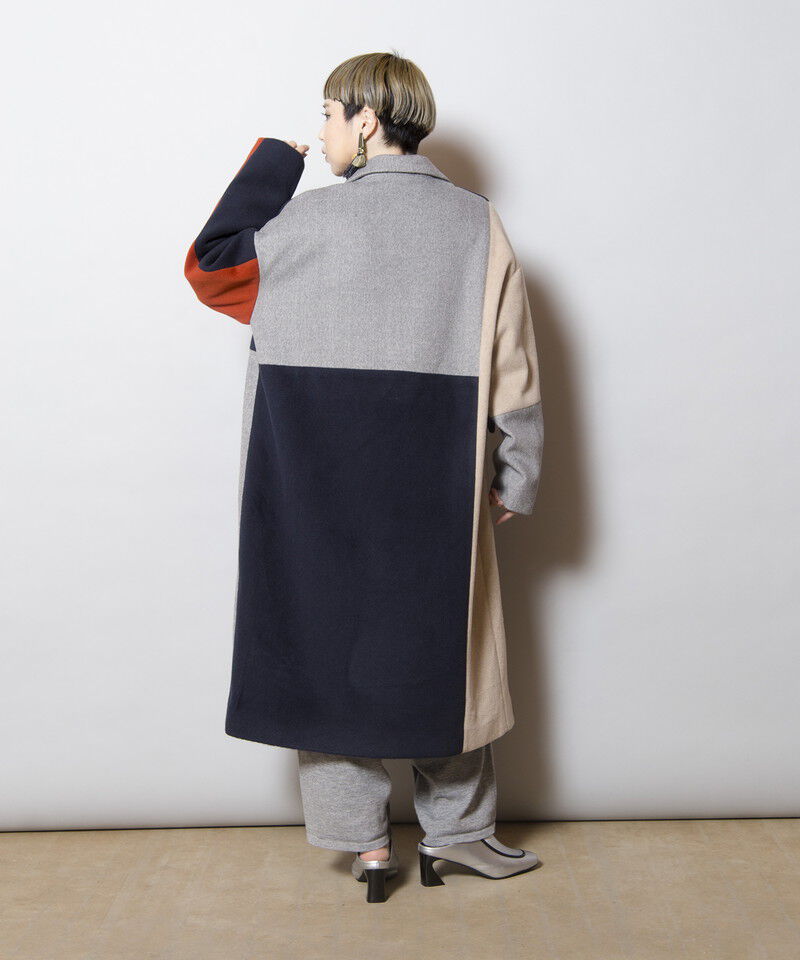  「カラーブロックチェスターコート」|チェスターコート|
