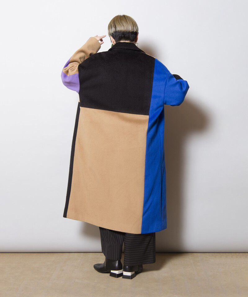  「カラーブロックチェスターコート」|チェスターコート|