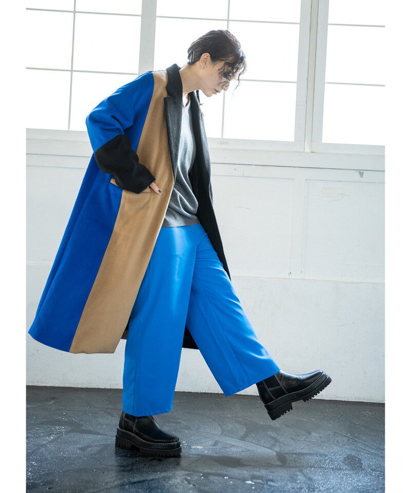  「カラーブロックチェスターコート」|チェスターコート|