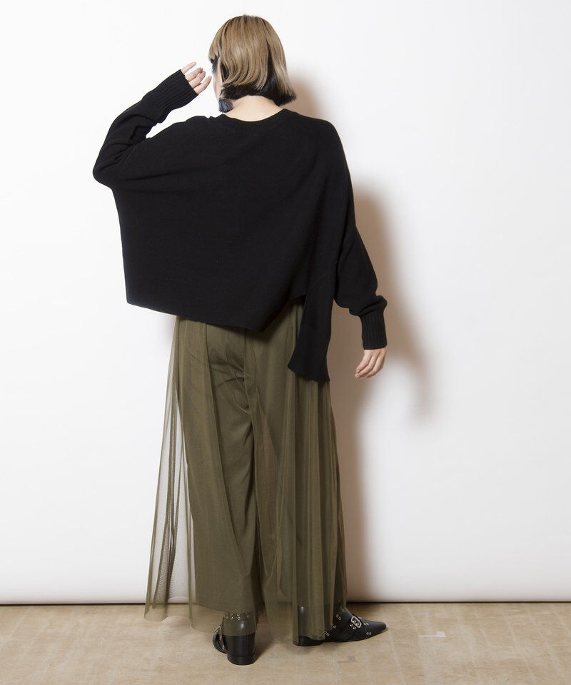  「2WAYアシンメトリーニットプルオーバー」|ニット・セーター|