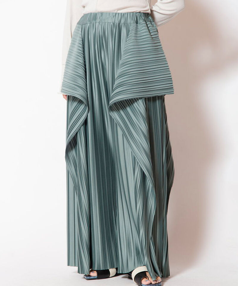 「ランダムプリーツカスケードパンツ」|その他|GREEN