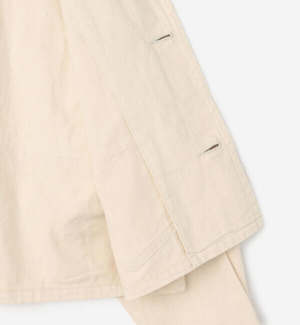 DANTON「DANTON | カツラギコットン ノーカラーショートジャケット WOMEN」|ノーカラージャケット|