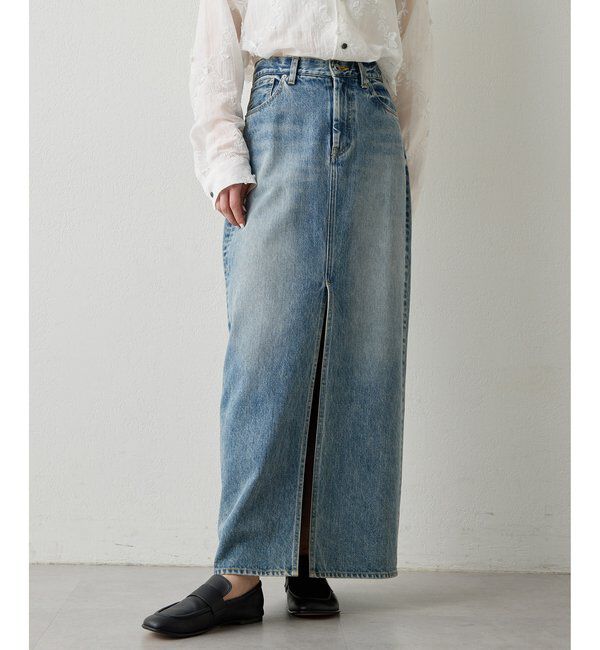  「デニムスリットスカート」|スカート|