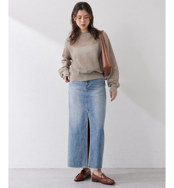  「デニムスリットスカート」|スカート|