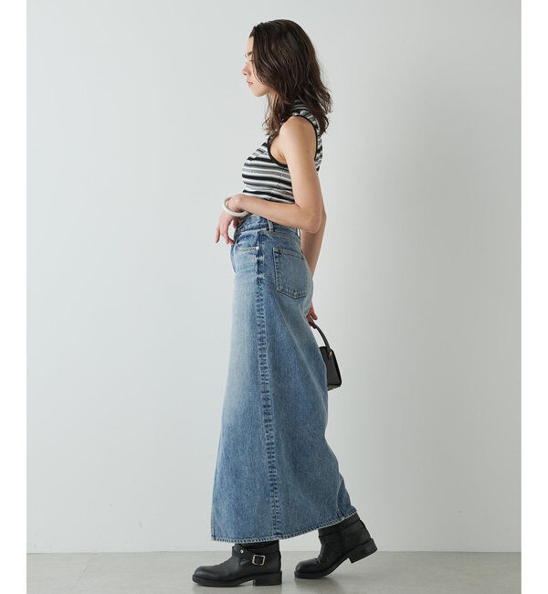  「デニムスリットスカート」|スカート|