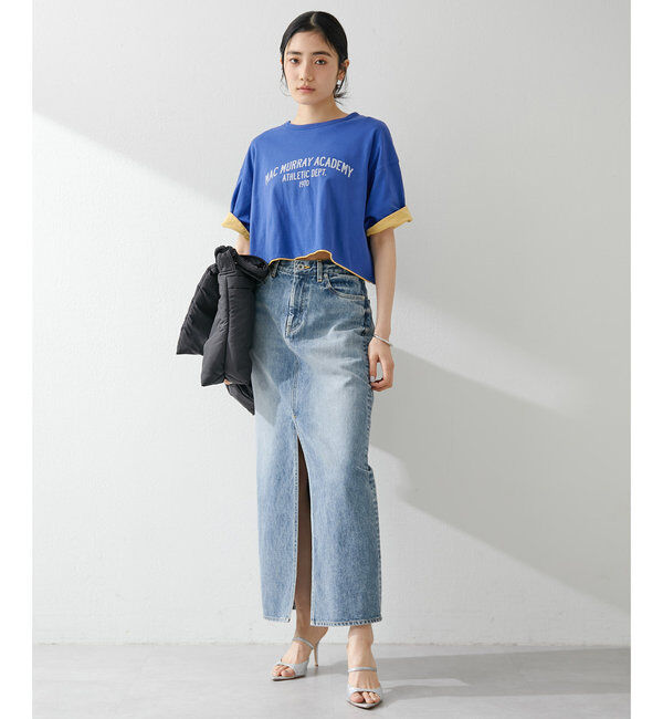  「デニムスリットスカート」|スカート|