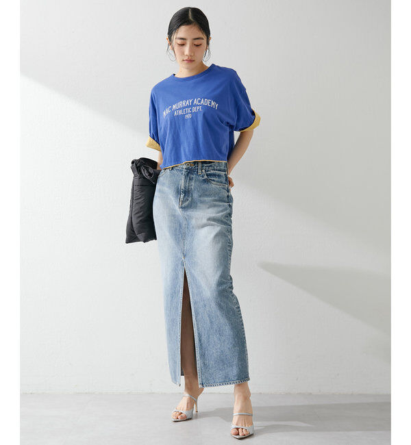  「デニムスリットスカート」|スカート|