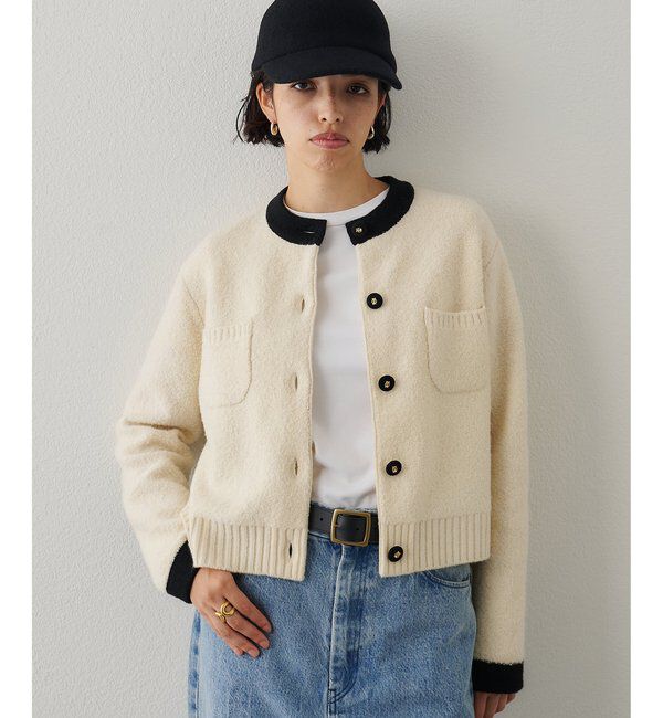  「ブークレーニットジャケット」|ニット・セーター|