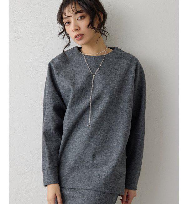  「圧縮スムースワイドプルオーバー」|Tシャツ・カットソー|グレー