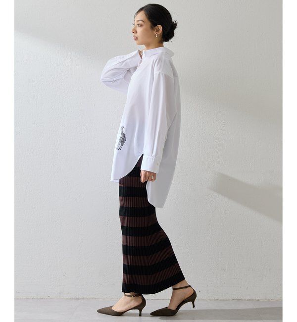  「＜一部カラー期間限定販売＞アニマル刺繍シャツ」|シャツ・ブラウス|