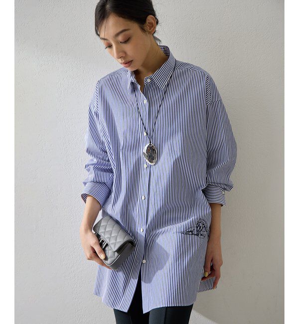  「＜一部カラー期間限定販売＞アニマル刺繍シャツ」|シャツ・ブラウス|