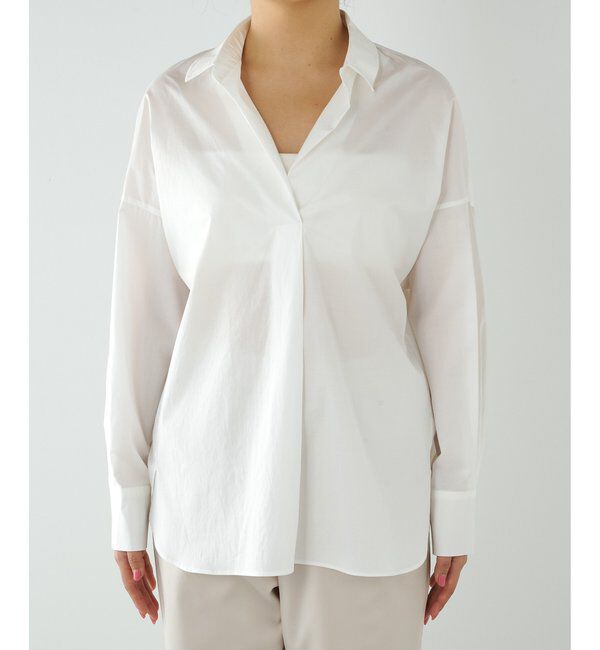 Drawing Numbers「【Drawing Numbers】スキッパーロングスリーブシャツ」|シャツ・ブラウス|